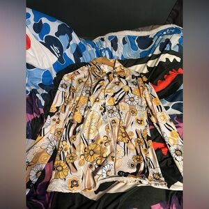 Rubie’s vintage 70s style floral print button up shirt 2017